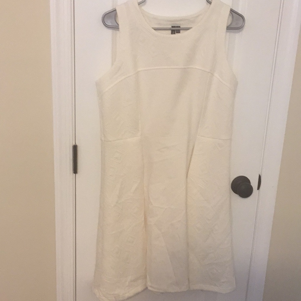 Lab works ponte white texture dress